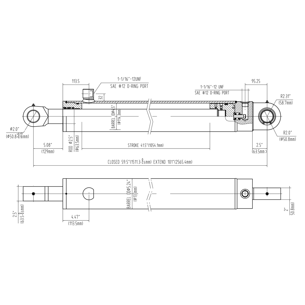 Arm Cylinder Dämpad