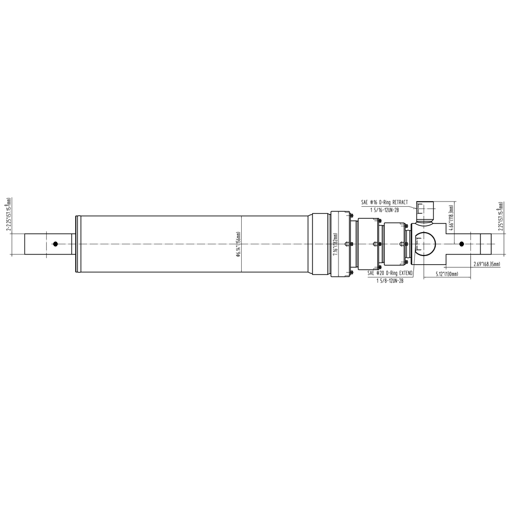 Dubbelverkande hydraulcylinder för sopkomprimator