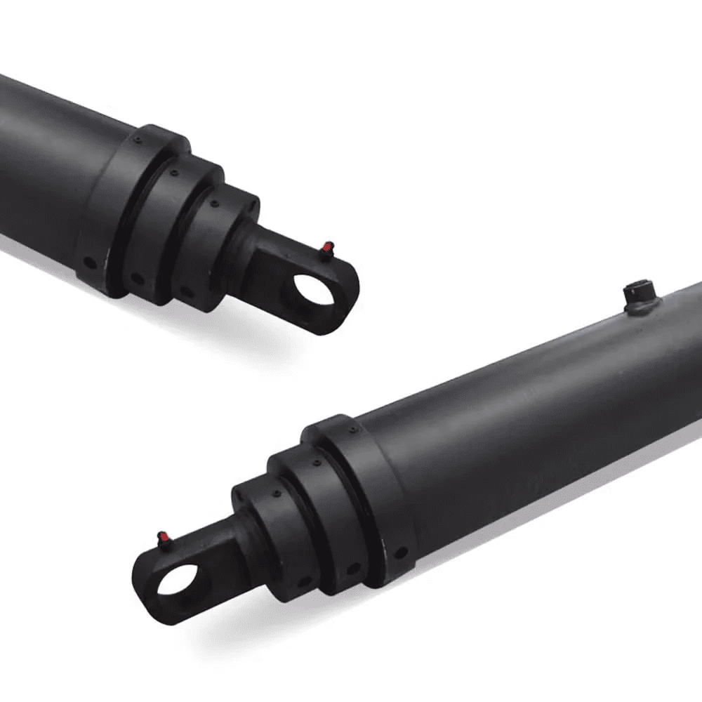 Dubbelverkande teleskopisk hydraulcylinder Dubbelverkande teleskopisk hydraulcylinder