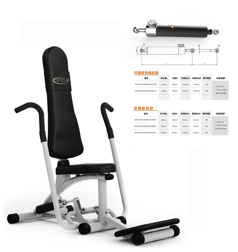 Hydraulcylinder för träningsutrustning