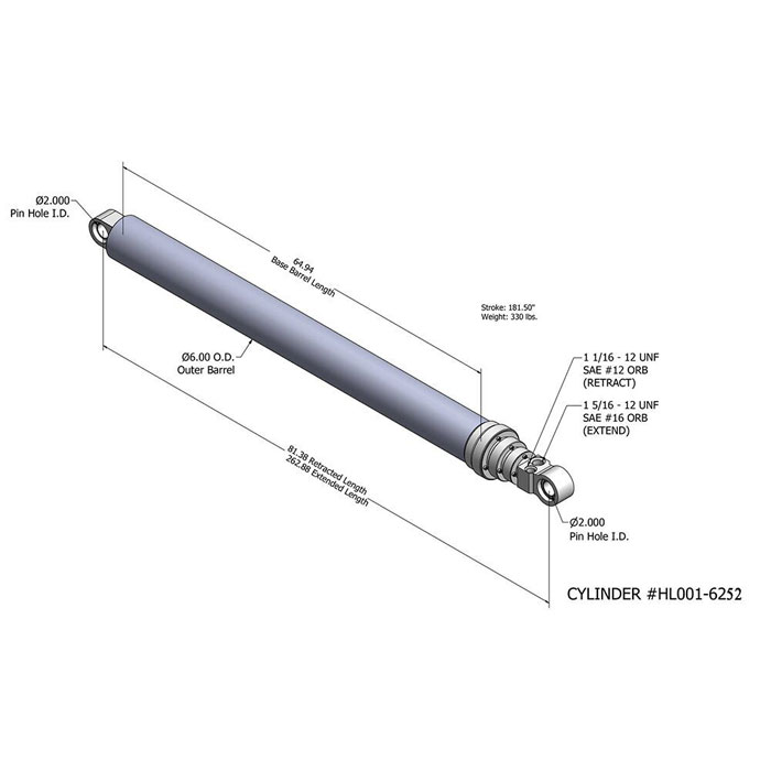 Packeject cylinder enstegs